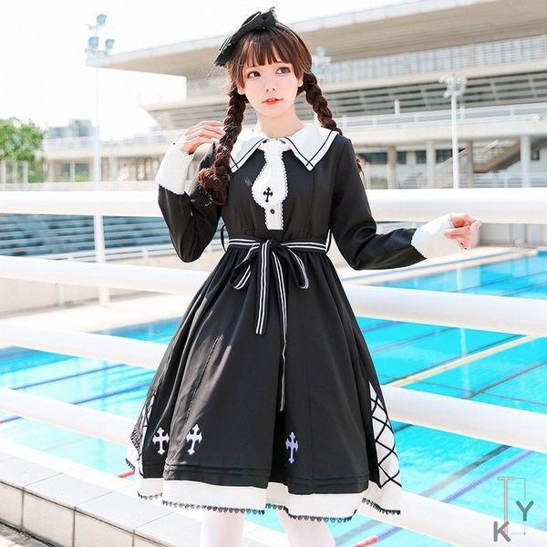 ワンピース 学生服 ロリータ ワンピース 女装 コスプレ アニメ 森ガール Cosplay 萌え萌え系 学生服
