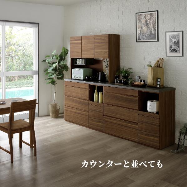 幅120cm（実寸116cm） 食器棚 開き戸 完成品 カリーナ オープンタイプ 