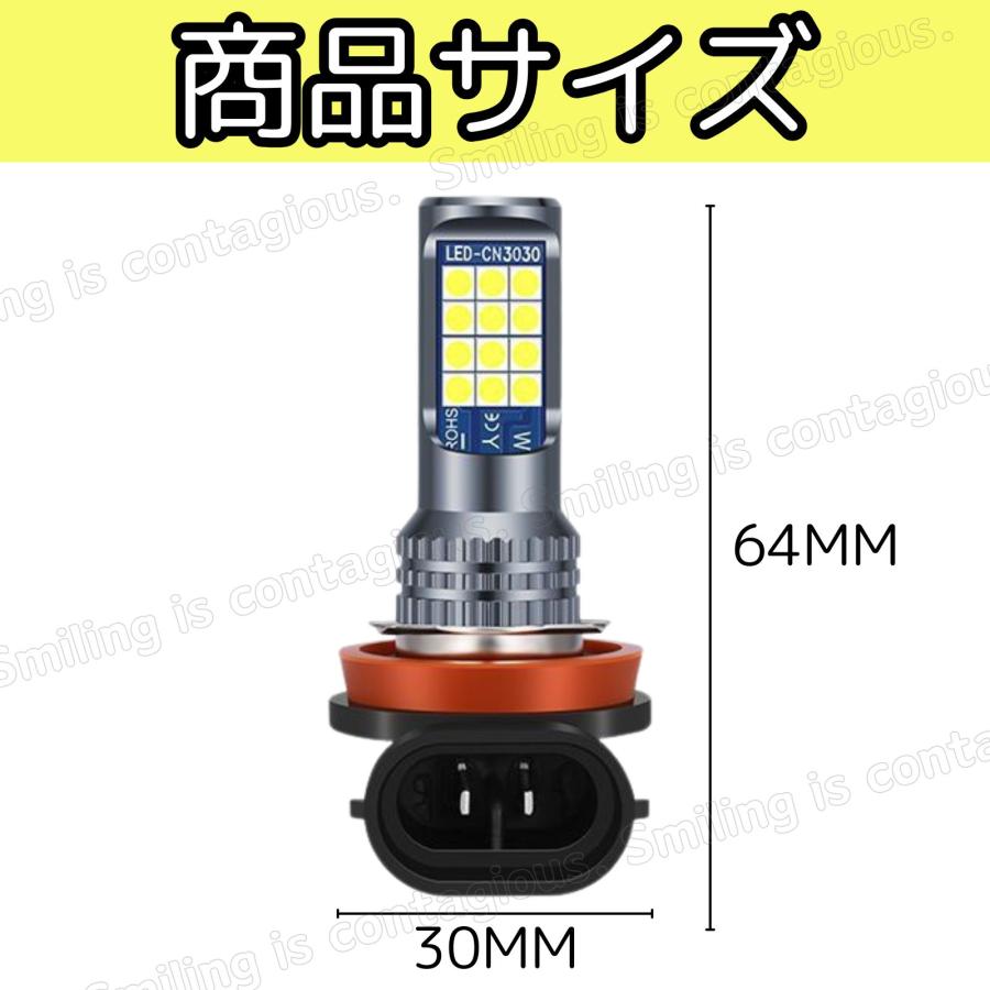 LEDフォグランプ H8 H11 H16 汎用 6800lm アイスブルー フォグランプ