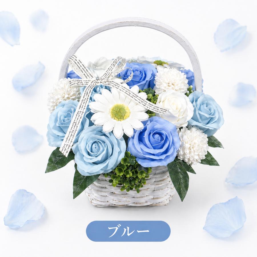 ソープフラワー 母の日 ギフト 花かご Lサイズ 枯れない花 バスケット