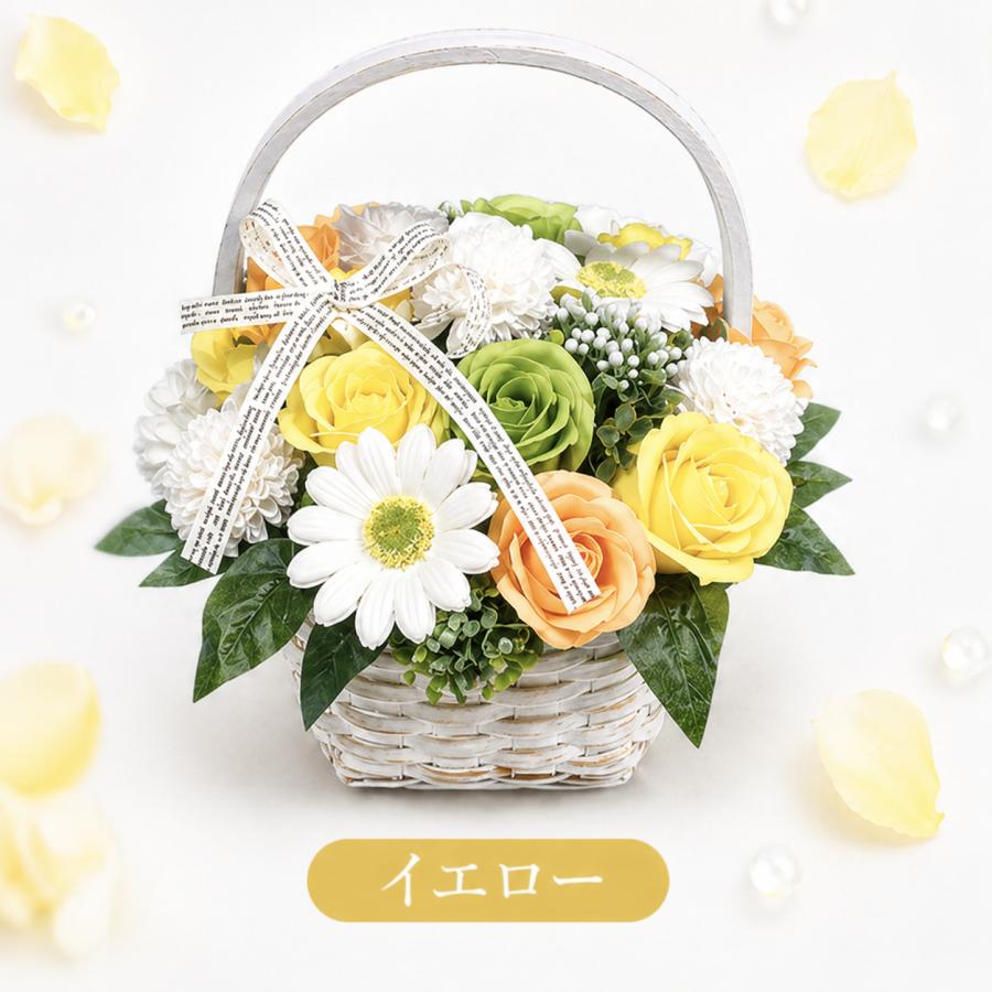 ソープフラワー 母の日 ギフト 花かご Lサイズ 枯れない花 バスケット