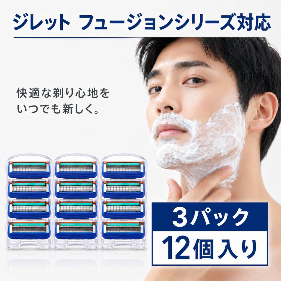 Gillette 5+1 メンズ剃刀 12パック 3セット 36個 Gillette Fusion 5+1