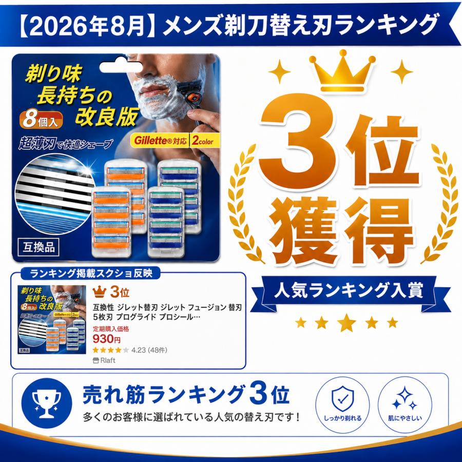 互換性 ジレット替刃 ジレット フュージョン 替刃 5枚刃 プログライド