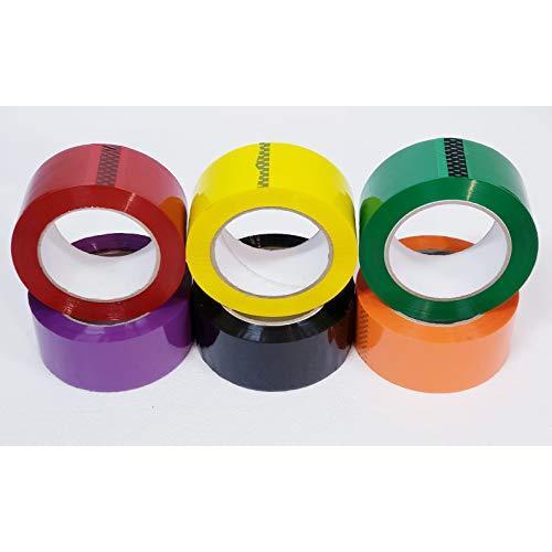 6色の梱包テープ 引っ越しテープ 2インチ x 110ヤード 厚さ2.0ミル 6ロール 高耐久カートンシーリングテープ 並行輸入