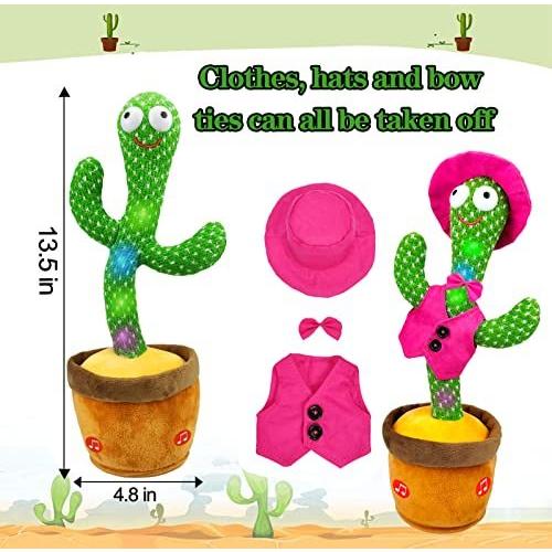 レビュー高評価のおせち贈り物 踊るサボテンのおもちゃ歌うサボテンのおもちゃ繰り返し話すサボテンのおもちゃ照明付きサボテンのぬいぐるみを模倣して1の 英語の歌を歌うことができます ぬいぐるみ
