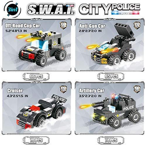 ⭐️完成品⭐️ 1110個 SWAT 市警察署 モバイル コマンド センター トラック 車 ビルディングブロックセット 25種類のモデル ポリス 車 ヘリコプタ 【2753754949】(13988円)