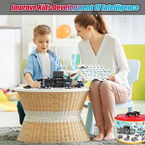 ⭐️完成品⭐️ 1110個 SWAT 市警察署 モバイル コマンド センター トラック 車 ビルディングブロックセット 25種類のモデル ポリス 車 ヘリコプタ 【2753754949】(13988円)