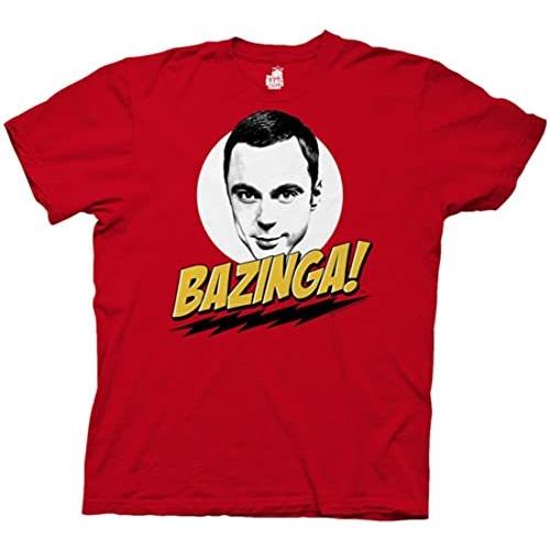 Big Bang Theory - - 赤でBazinga成人Tシャツ XX-Large Red