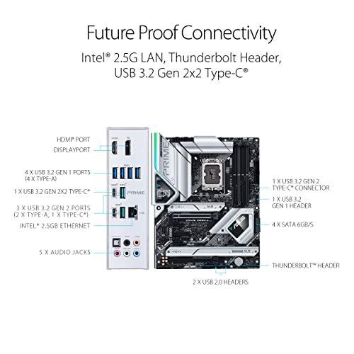 ASUS Prime Z690-A LGA 1700Intel 12th ATX マザーボード 16+1 DrMOS、PCIe 5.0、DDR - 4