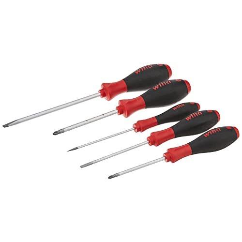 Wiha Cushion Grip Screwdriver Set Three Flat and Two Phillips by Wi ドライバーセット