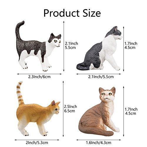 8つの可愛い猫のフィギュア 異なる姿勢で 生き生きとした動物の模型 子供に適用しています Toymany その他人形 16 新作 Themtransit Com