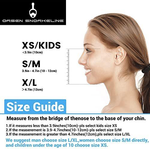 ORSEN 電動フルフェイスシュノーケルマスク CO?? 標準シュノーケルマスク SGS承認 スノーケリングギア 大人用 曇り止め 漏れ防止 シ 