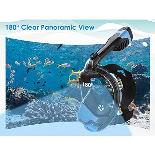 ORSEN 電動フルフェイスシュノーケルマスク CO?? 標準シュノーケルマスク SGS承認 スノーケリングギア 大人用 曇り止め 漏れ防止 シ 