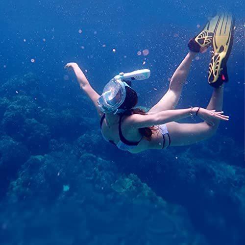 ORSEN 電動フルフェイスシュノーケルマスク CO?? 標準シュノーケルマスク SGS承認 スノーケリングギア 大人用 曇り止め 漏れ防止 シ 