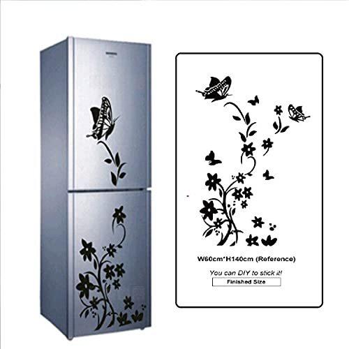 リンニのデカール 蝶の花の冷蔵庫の装飾ステッカーdiy 壁の装飾ガレージガーデンハウストレーラー ウォールステッカー Www Autole Co Il