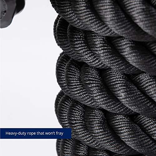 TITAN タイタンフィットネス ブラック ポリダクロン バトルロープ 30フィートx1.5インチ 