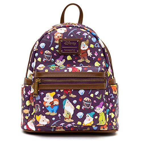 Loungefly ディズニー 白雪姫と七人の小人 Aop ミニバックパック リュックサック Loungefly スノーホワイトと7人の小人 5jpp4teqdq ファッション Www Mgmits Ac In