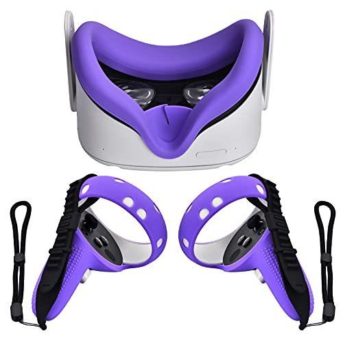 携帯電話 XIAOGE シリコンコントローラグリップカバー Quest 2用