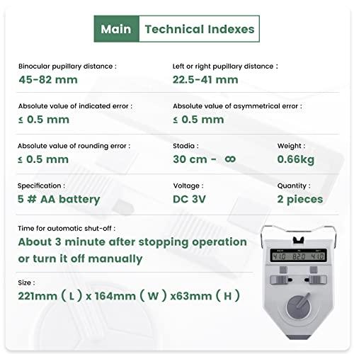 Huanyu 光学デジタル瞳孔計 45-82mm 瞳孔計 PD メーター 瞳孔距離計 光学機器 CE 承認済み LY-9AT