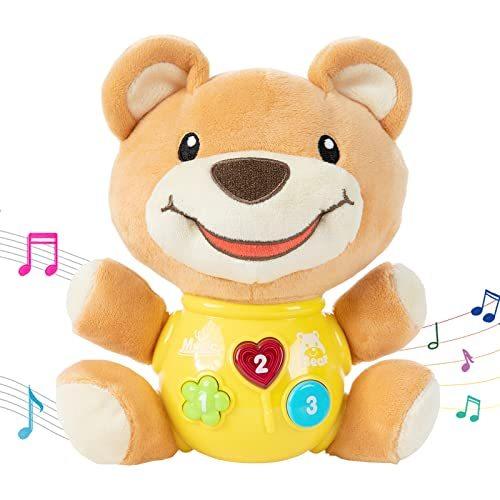 ファッション LITTLESMETぬいぐるみのクマの赤ちゃんのおもちゃ-赤ちゃんのための新生児の音楽のおもちゃ0?36ヶ月-幼児のための音楽とライトの赤ちゃんのお ぬいぐるみ