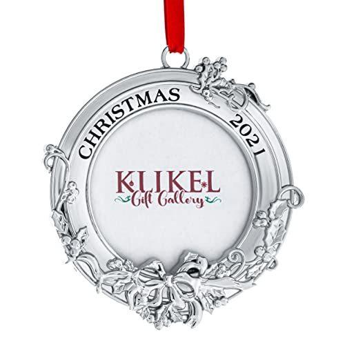人気アイテム 2021 クリスマスオーナメント シルバー フォトフレーム - 2021 クリスマスフォトオーナメント Klikel - 彫刻 クリスマスツリー 室内装飾