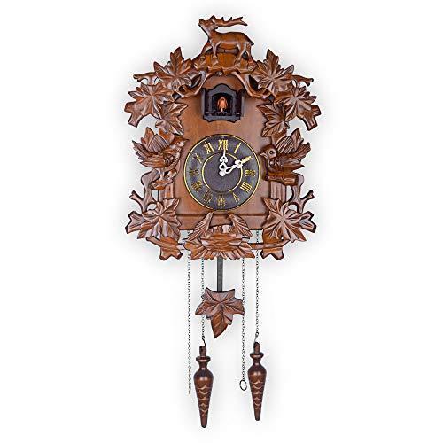 納得できる割引 Kendal 大型手作り木製カッコウ時計 MX015-1 掛け時計、壁掛け時計