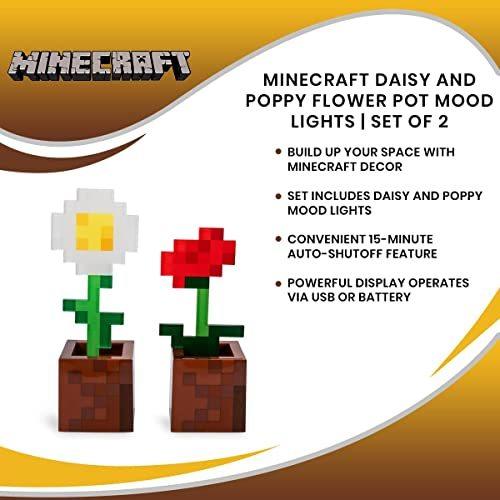 マインクラフト Minecraft デイジーとポピーフラワーポットムードライト 2個セット Ledライト付きナイトスタンドテーブルランプ 寝室 デスク Hgcd2422f349bc 北海道ギフトコンシェルジュyahoo 店 通販 Yahoo ショッピング
