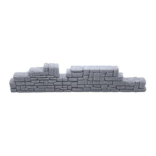 廃墟の石の壁セットA、卓上28mmミニチュアウォーゲームの地形風景、3D印刷およびペイント可能、EnderToys