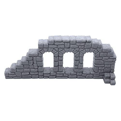 廃墟の石の壁セットA、卓上28mmミニチュアウォーゲームの地形風景、3D印刷およびペイント可能、EnderToys - 4