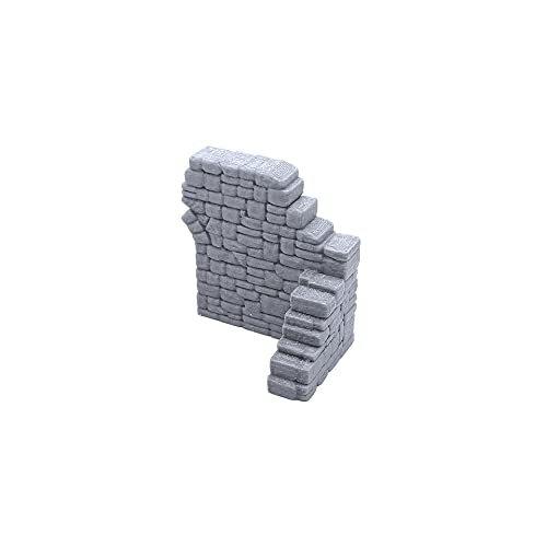 廃墟の石の壁セットA、卓上28mmミニチュアウォーゲームの地形風景、3D印刷およびペイント可能、EnderToys - 3