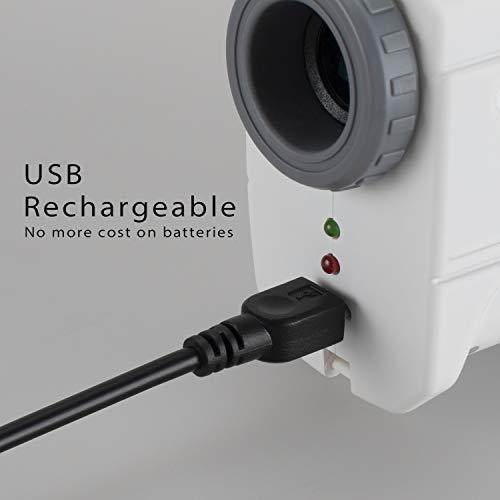 Gogogo SportVproゴルフ距離計900ヤードスロープレーザー距離計ピンセンサー付き6倍倍率パルステック-コンパクトで正確でク 