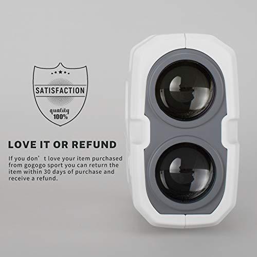 Gogogo SportVproゴルフ距離計900ヤードスロープレーザー距離計ピンセンサー付き6倍倍率パルステック-コンパクトで正確でク 