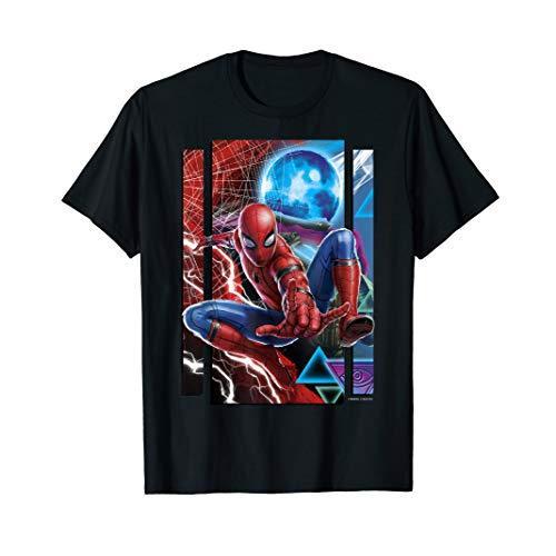 マーベルスパイダーマン：ファーフロムホームミステリオとスパイダーポートレートTシャツ