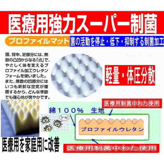 布団セット シングル 日本製 強力医療用 掛布団 敷布団 ふとん 抗菌 防ダニ 腰痛 アレルギー S体圧分散組布団PR赤｜hghr｜04