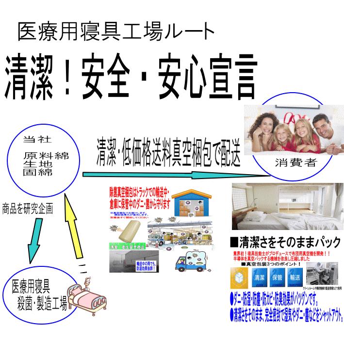 布団セット ダブル 日本製 病院業務用 掛布団 敷布団 抗菌 防ダニ 腰痛 アレルギー W２枚合わせ掛け体圧分散組布団pr橙｜hghr｜12