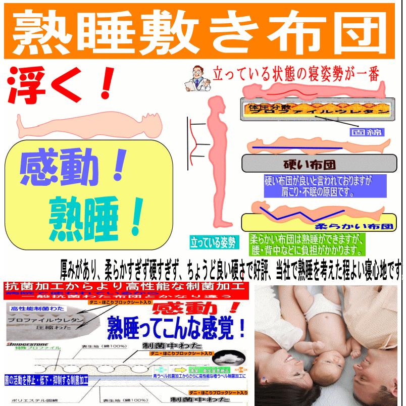 敷布団 シングル 日本製 病院業務用 敷き布団 しきふとん　極厚 抗菌 防ダニ 腰痛 アレルギー 体圧分散 S熟睡敷ふとんjk赤｜hghr｜02