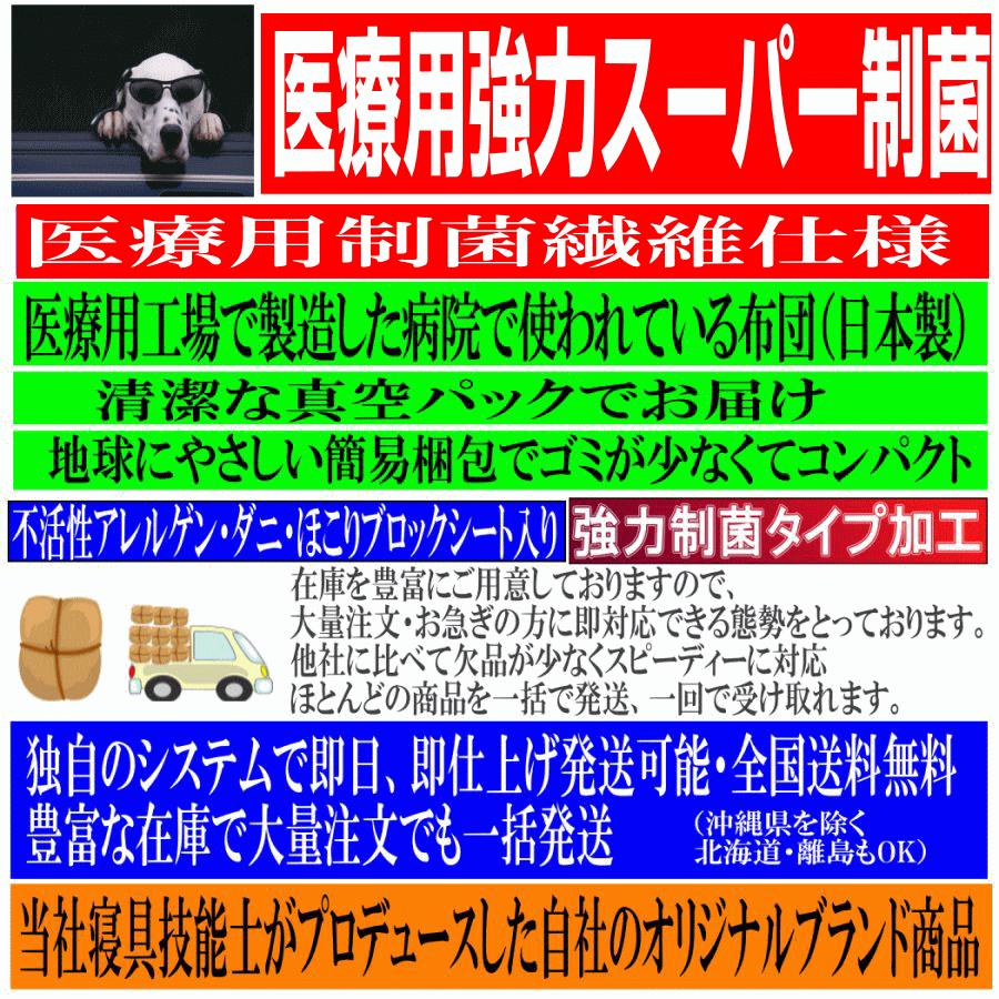 布団セット セミダブル 日本製 強力医療用 掛布団 敷布団 ふとん 抗菌 防ダニ 腰痛 アレルギー SD３層組布団赤 |  | 05