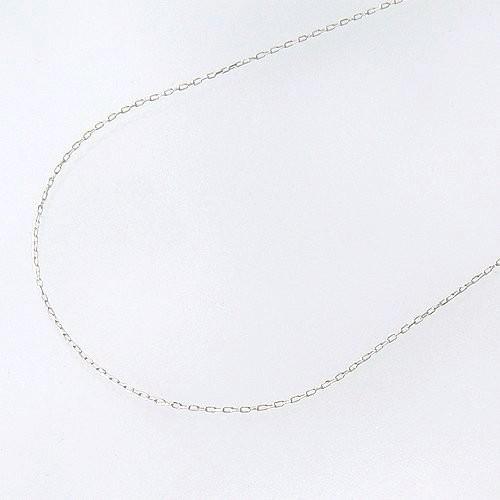 K10WG カット小豆チェーンネックレス 10金 ホワイトゴールド 40cm K10WG(10金ホワイトゴールド)チェーンネックレス・繊細小豆チェーン