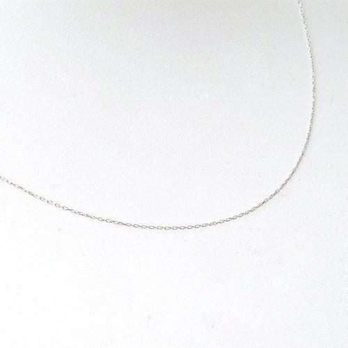 K10WG(10金ホワイトゴールド)チェーンネックレス・繊細小豆チェーン