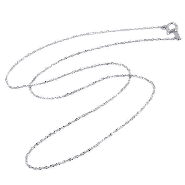 プラチナネックレスチェーン/スクリューデザイン 42cm : あなたと私の