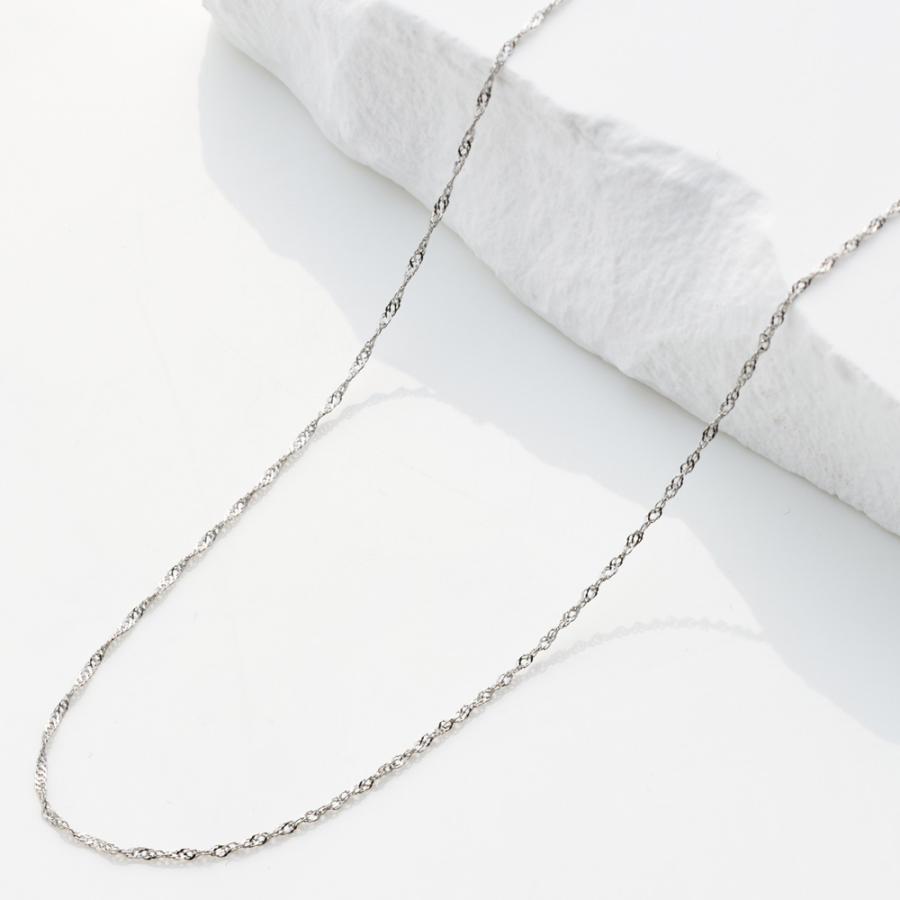 プラチナ　スクリューチェーン　pt850 45cm 4g Pt850プラチナネックレス スクリューチェーン 45cm 刻印/送料無料/男女