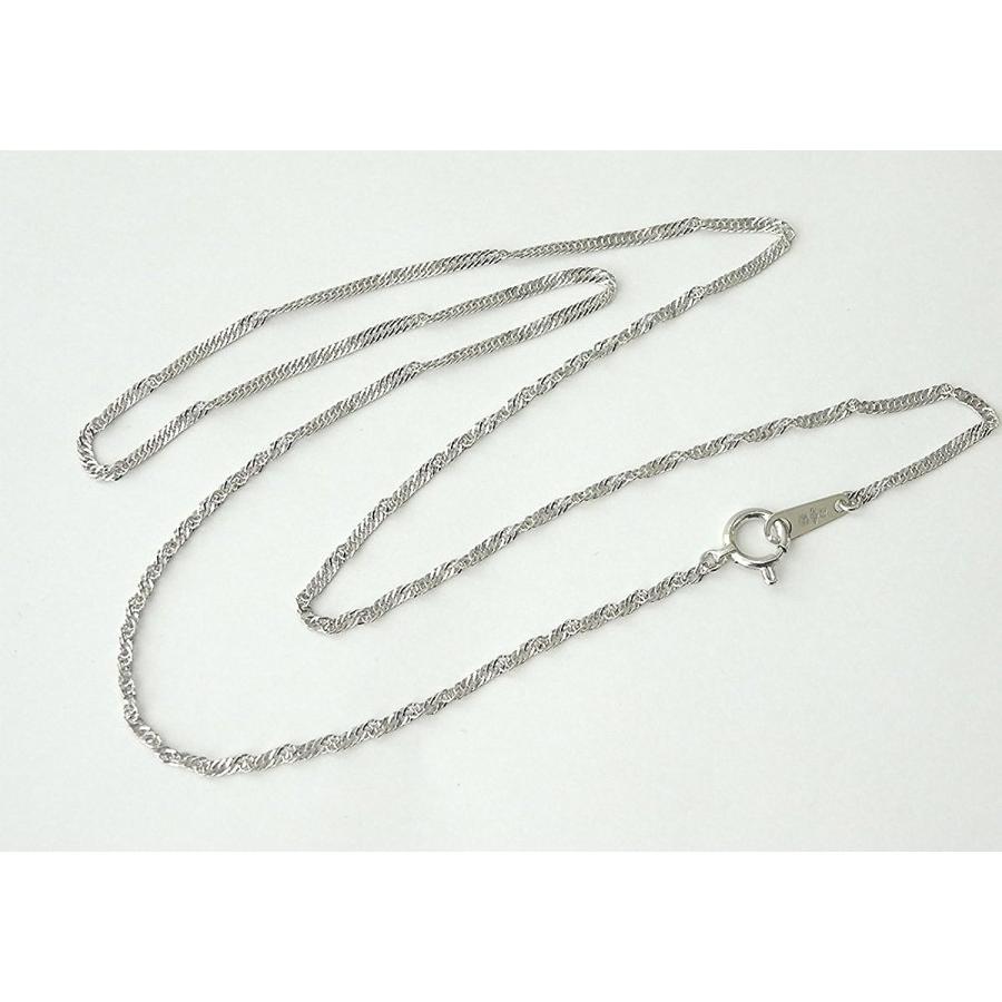 純プラチナネックレスチェーン・スクリュー42ｃｍPt1000(Pt999)/送料無料の画像