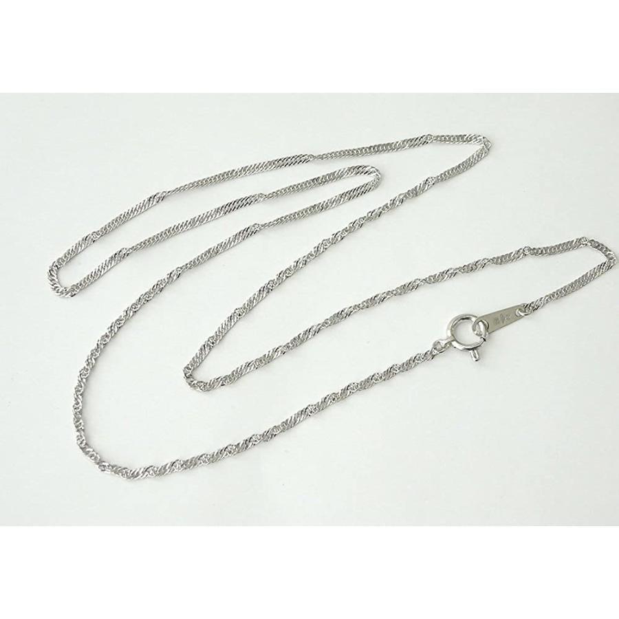 純プラチナネックレスチェーン・スクリュー40ｃｍPt999/送料無料の画像