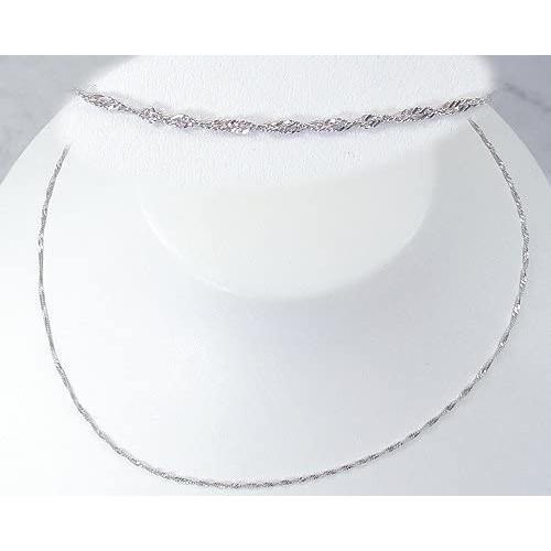 純プラチナ ネックレスチェーン スクリュー45ｃｍ(Pt999 造幣局検定マーク入り)/送料無料の画像