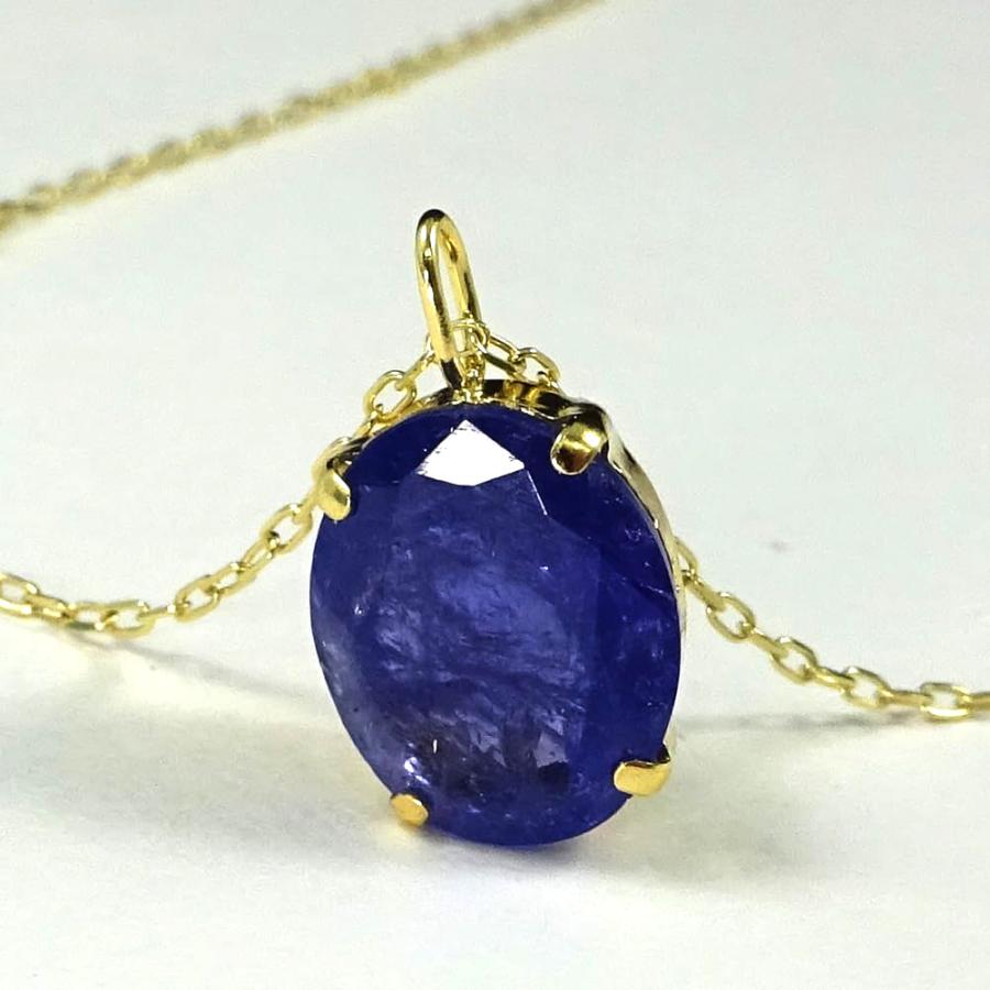 タンザナイト ペンダント トップ18金（K18）トップ約2.5ct 宝石鑑別