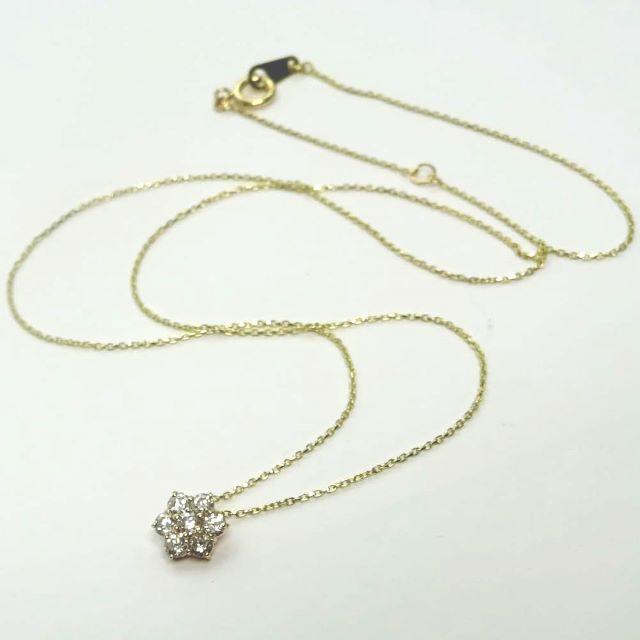 STAR JEWELRYイエローゴールド セブンダイヤモンド ネックレス ダイヤモンドネックレス セブンスター0.2カラット 10金イエロー