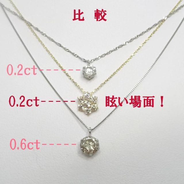 ダイヤモンドネックレス セブンスター0.2カラット 10金イエロー