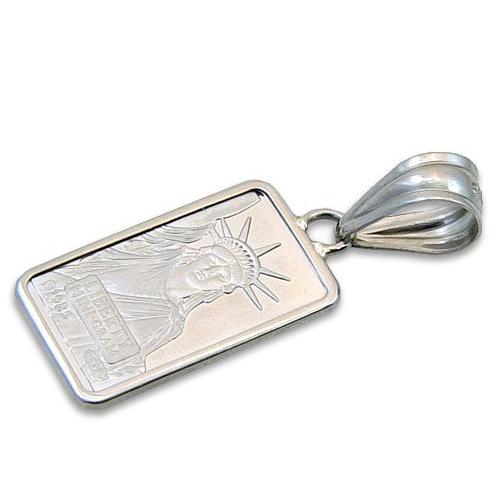 純プラチナ リバティ インゴット ペンダント/送料無料