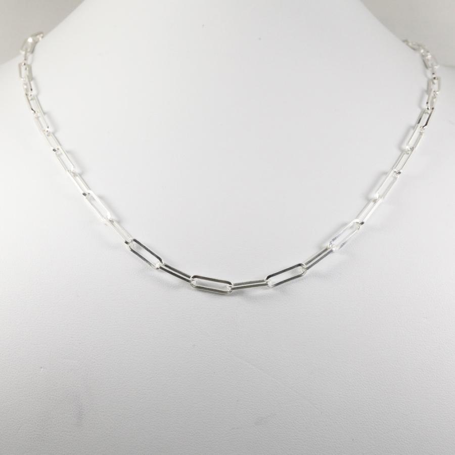 SILVER925 ネックレス ペーパークリップチェーン 50cm男・女兼用タイプ