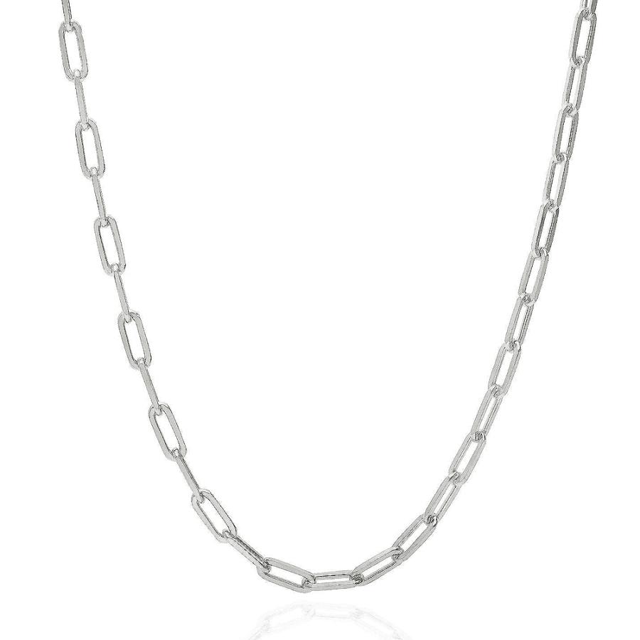 SILVER925 ネックレス ペーパークリップチェーン 50cm男・女兼用タイプ